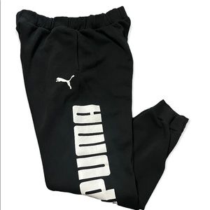 PUMA Mens black joggers size large.